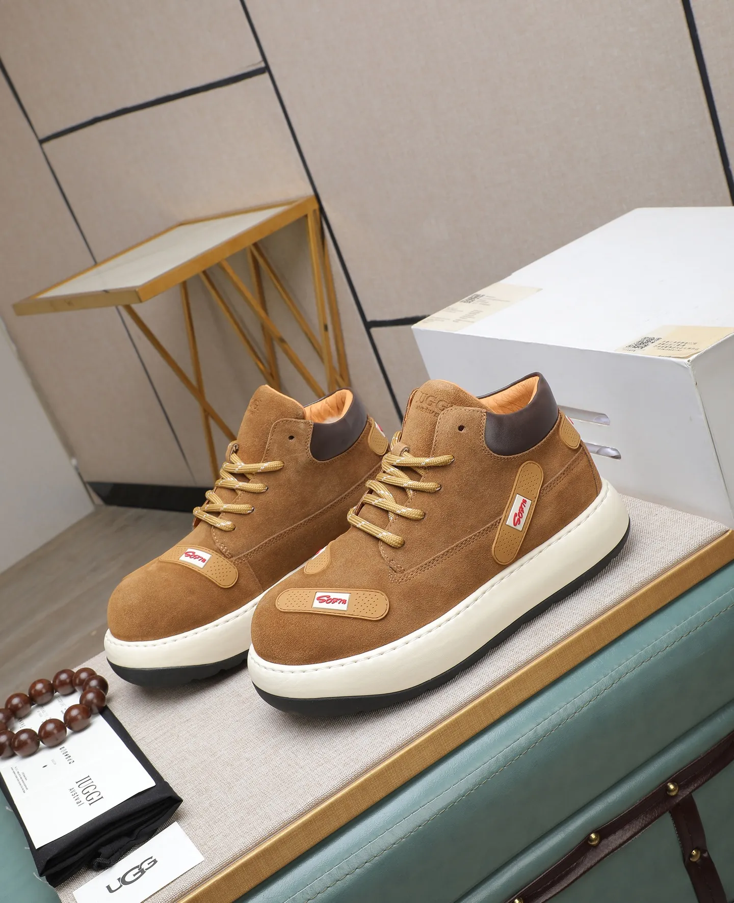 Men's shoes 💰680 IUGGI new retro presbyopia men's shoes, casual and versatile, full of high-end sense, fashionable, luxury and personalized style, joint style, retro presbyopia factor, full of handsome style, first layer suede cowhide, lining wool, rubber outsole, light and non-slip size: 39-44
